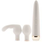 Satisfyer Double Wand-er - okos, akkus masszírozó vibrátor (fehér)