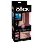 Pipedream King Cock Triple Density 6.5" Cock with Balls - Flesh Tapadókorongos dildó