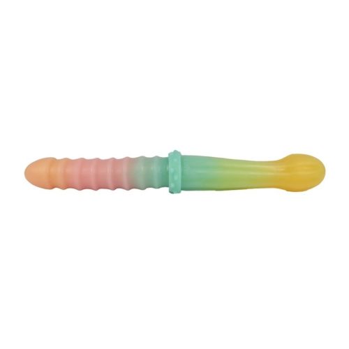 Double Playz - Double Dildo Rainbowy Kétvégű dildo