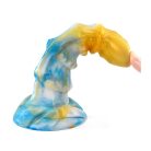 F'ck My Color - Veldix Dildo Gold-Blue.Tapadókorongos dildó