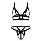 CandyMan - Anderos 2-Piece Bra and G-string Set Black S/M - tanga és felső
