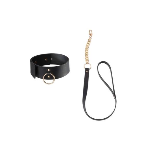 Bijoux Indiscrets Maze Wide Choker With Leash nyakörv pórázzal