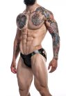 C4M-Desire Jockstrap-BlackLeatherette-M férfi alsó