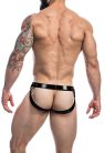 C4M-Desire Jockstrap-BlackLeatherette-M férfi alsó