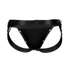 C4M-Desire Jockstrap-BlackLeatherette-M férfi alsó