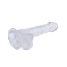 7.7 Inch Dildo-Clear Tapadókorongos dildó