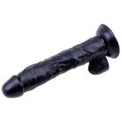 Black Veined Dong   Tapadókorongos dildo