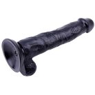 Black Veined Dong   Tapadókorongos dildo