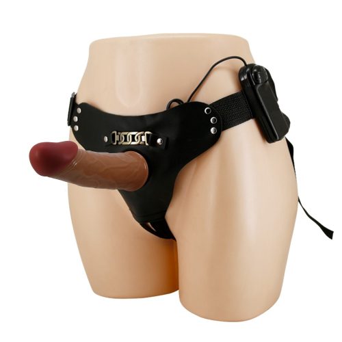 Pretty Love Stark Harness Briefs Brown Felcsatolható vibrátor