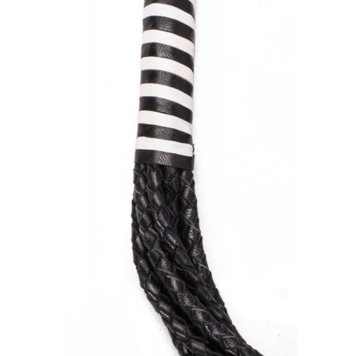 8 Tail Polish Leather Flogger 22 inch    Korbács bőrből