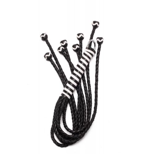 8 Tail Polish Leather Flogger 22 inch    Korbács bőrből