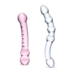   Glas - Pleasure Set Double Pleasure Glass Dildo Set üveg dildo