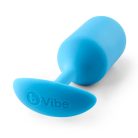 B-vibe Snug Plug 3 teal  - dupla golyós anál dildó