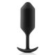 B-vibe Snug Plug 3 black  - dupla golyós anál dildó