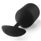 B -Vibe  Snug Butt Plug 5 black - dupla golyós anál dildó