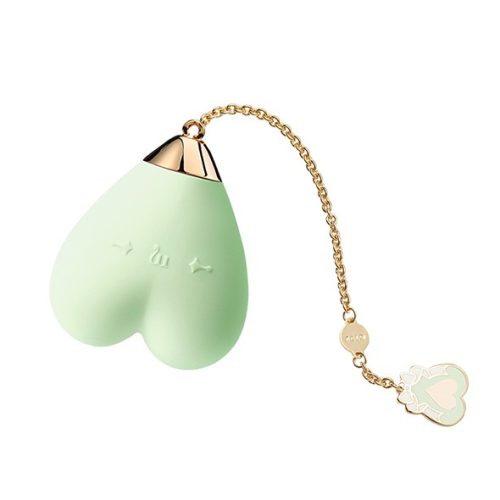 Zalo -  Baby Heart green  akkus, vízálló luxus csikló vibrátor