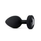 B-Vibe - Vibrating Jewel Plug L/XL Black vibrációs anál plug