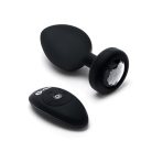 B-Vibe - Vibrating Jewel Plug L/XL Black vibrációs anál plug