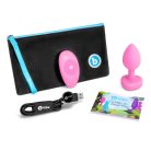  B-Vibe - Vibating Heart Butt Plug S/M Pink vibrációs análdugó