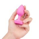  B-Vibe - Vibating Heart Butt Plug S/M Pink vibrációs análdugó