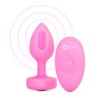  B-Vibe - Vibating Heart Butt Plug S/M Pink vibrációs análdugó