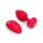 B-Vibe - Vibating Heart Butt Plug M/L  Red vibrációs análdugó