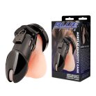 Blueline - Acrylic See-Thru Chastity Cage Black farokketrec