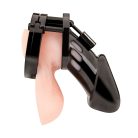 Blueline - Acrylic See-Thru Chastity Cage Black farokketrec