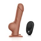 Pegasus - 8” Remote Control Realistic Silicone Dildo with Balls and Harness Felcsatolható vibrátor