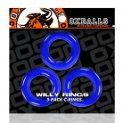 Oxballs - Willy Rings Blue 3-pack péniszgyűrű