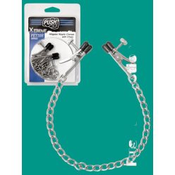   Push Xtreme Fetish - Alligator Nipple Clamps with Chain mellbimbócsipesz lánccal