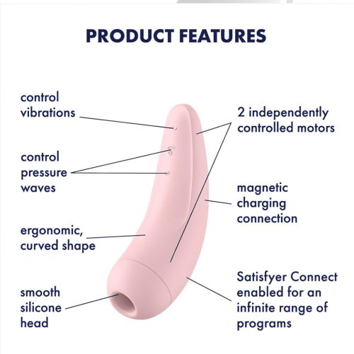 Satisfyer Curvy 2+ - okos léghullámos csiklóizgató vibrátor