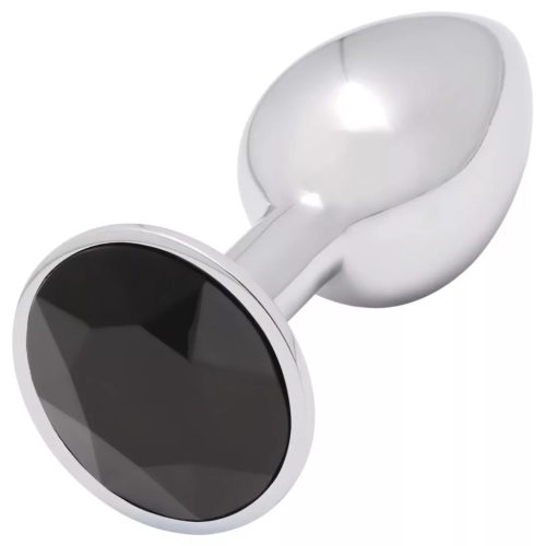 Sunfo - fém anál plug fekete kővel