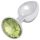  Sunfo - fém anál plug lime kővel (ezüst)