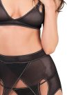 Leg Avenue 3-Piece Lingerie Set, Bra Top, Waspie with Attached Garter And Matching G-String Fehérnemű szett