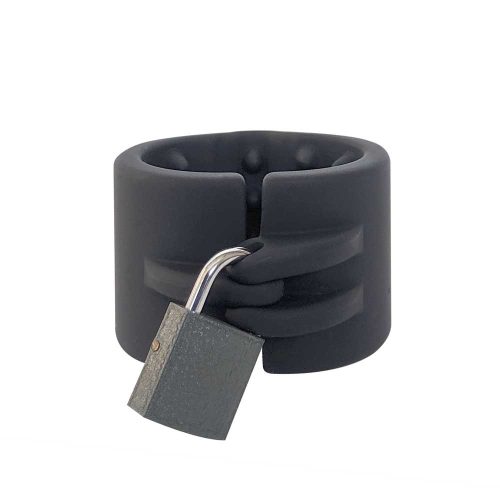 Brutus Cruncher - Silicone Lockable Spiked Ball Stretcher heregyűrű