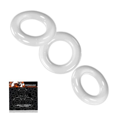 Oxballs Willy Cock Ring 3-Pack - Clear péniszgyűrű