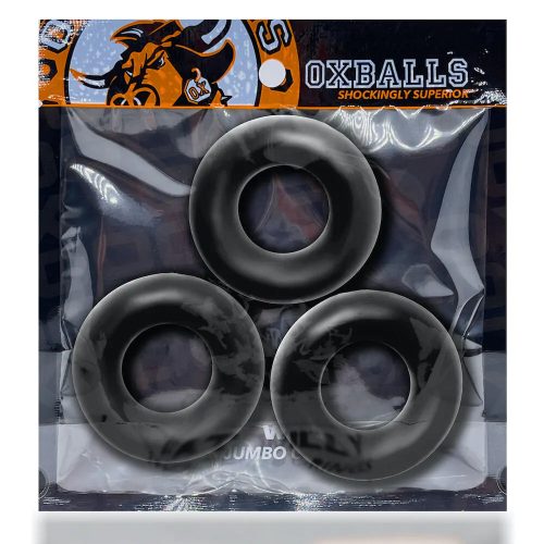 Oxballs Fat Willy Cockring 3-Pack - Black  péniszgyűrű