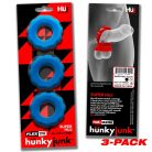 Hünkyjunk SUPER HUJ 3-pack Teal Ice péniszgyűrű