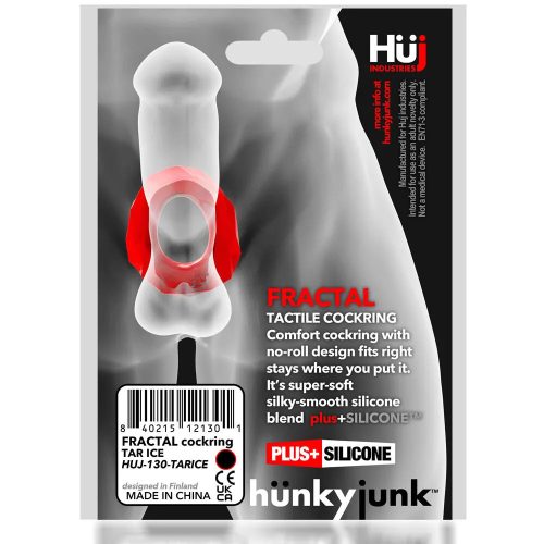 Hünkyjunk FRACTAL Cockring Black péniszgyűrű