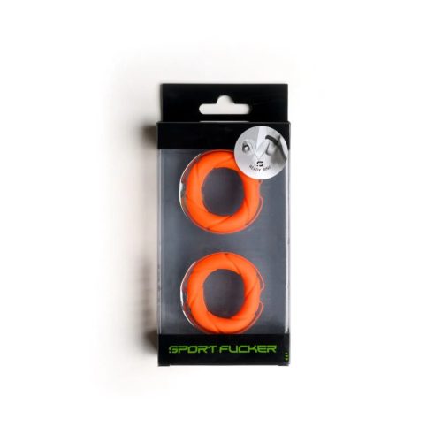 Sport Fucker - Liquid Silicone Ready Rings 2-Pack Orange péniszgyűrű