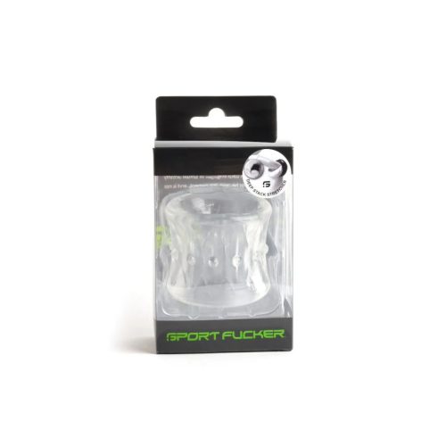 Sport Fucker - Deep Stack Ball Stretcher Clear péniszgyűrű