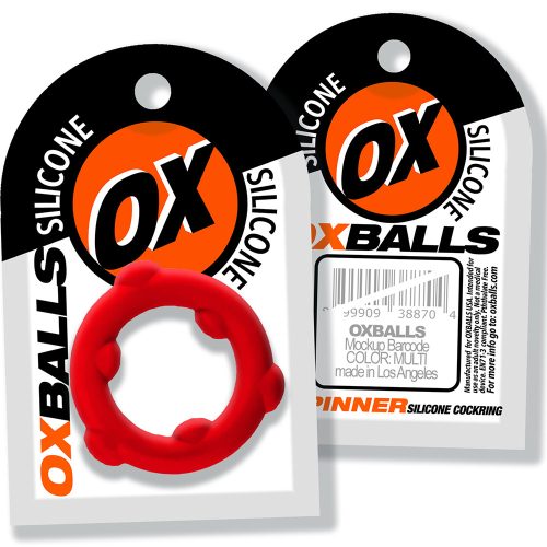 Oxballs - SPINNER Cockring Red péniszgyűrű