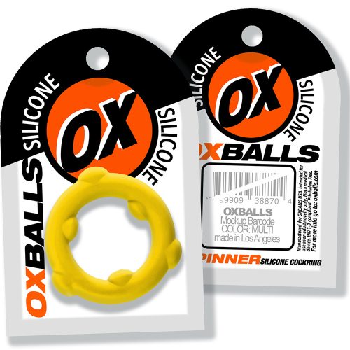 Oxballs - SPINNER Cockring Yellow  péniszgyűrű