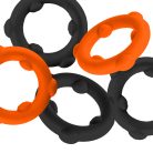 Oxballs -  5-Pack SPINNER Rings Orange / Black péniszgyűrű