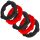 Oxballs -  5-Pack SPINNER Rings Red/ Black péniszgyűrű