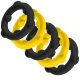 Oxballs -  5-Pack SPINNER Rings Yellow/ Black péniszgyűrű