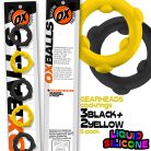 Oxballs -  5-Pack SPINNER Rings Yellow/ Black péniszgyűrű