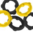 Oxballs -  5-Pack SPINNER Rings Yellow/ Black péniszgyűrű