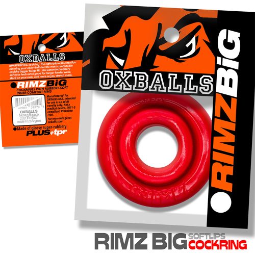 Oxballs - BIG Softlips Cockring Red péniszgyűrű